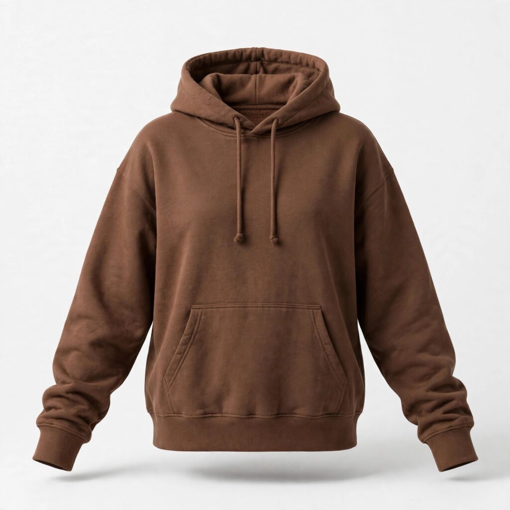 Sweat à Capuche Marron Femme