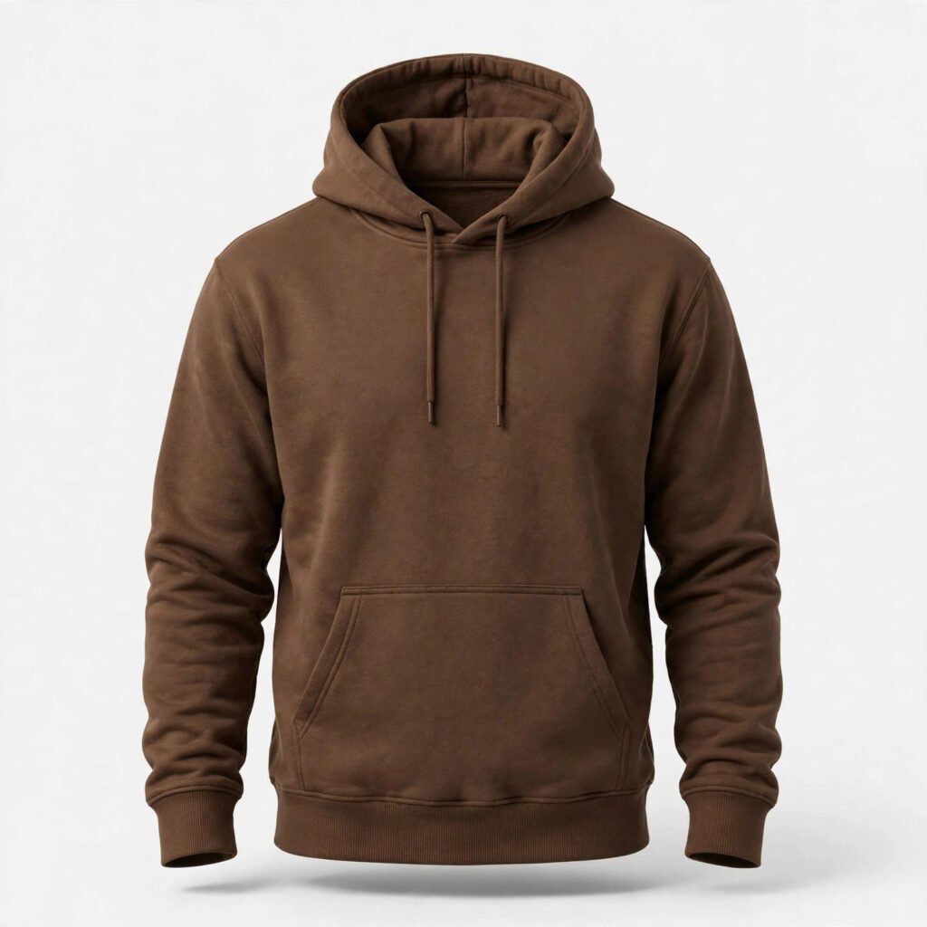 Sweat à Capuche Marron Homme