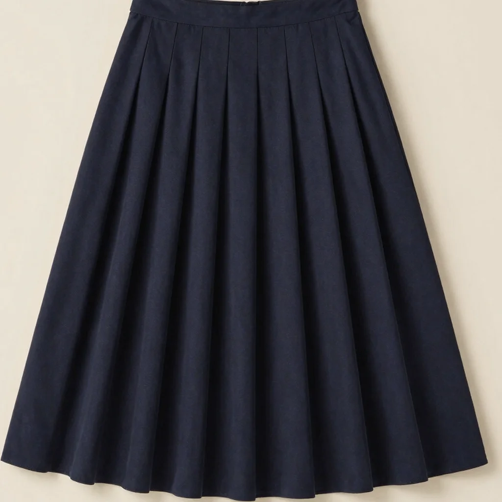 Pleated Midi Skirt